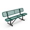 Flash Furniture Sigrid 6' Outdoor Bench with Backrest, Commercial Grade Green Mesh Seat, Backrest, Black Steel Frame SLF-AG4HUT2-GN-GG - alternate 4